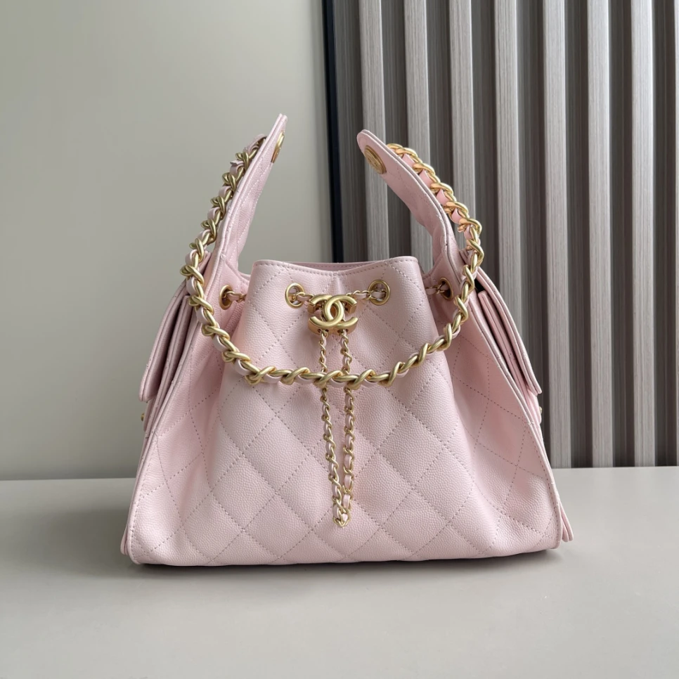 chanel-25-handbag-grained-calfskin-gold-tone-metal-pink thumbnail 2
