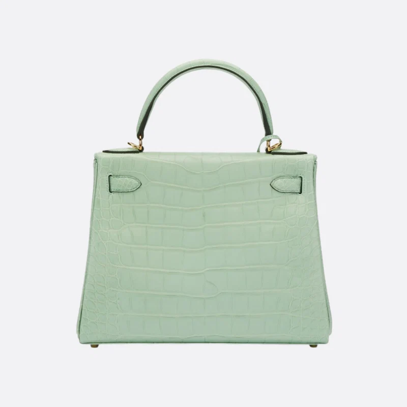 hermes-kelly-28-matte-alligator-leather-vert-deau-reversed-stitches thumbnail 4