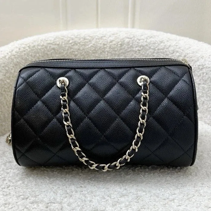 chanel-black-crossbody-bowling-bag thumbnail 3