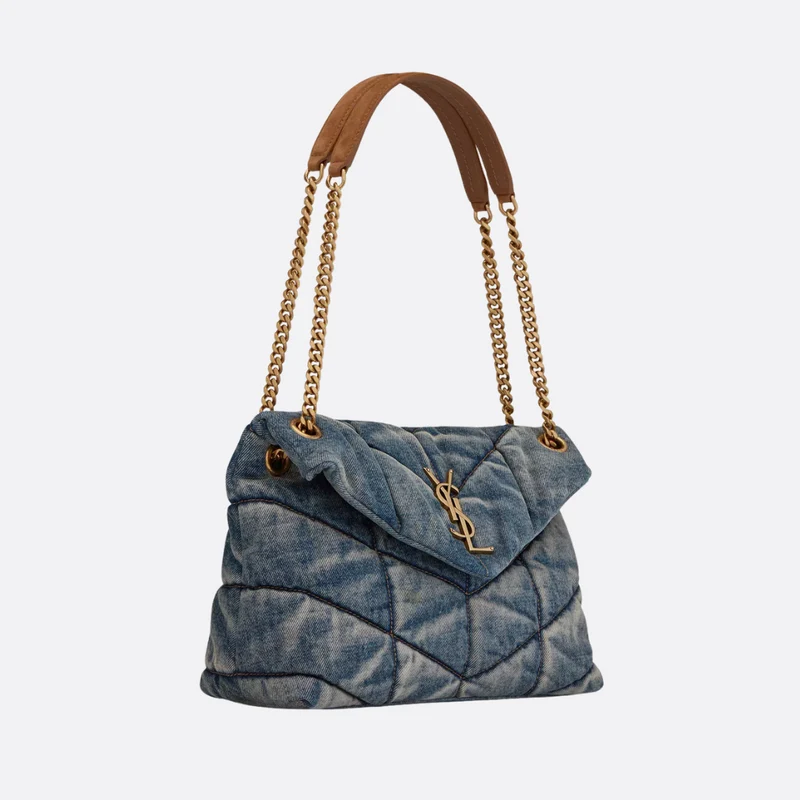saint-laurent-loulou-puffer-bag-made-of-quilted-vintage-denim thumbnail 3