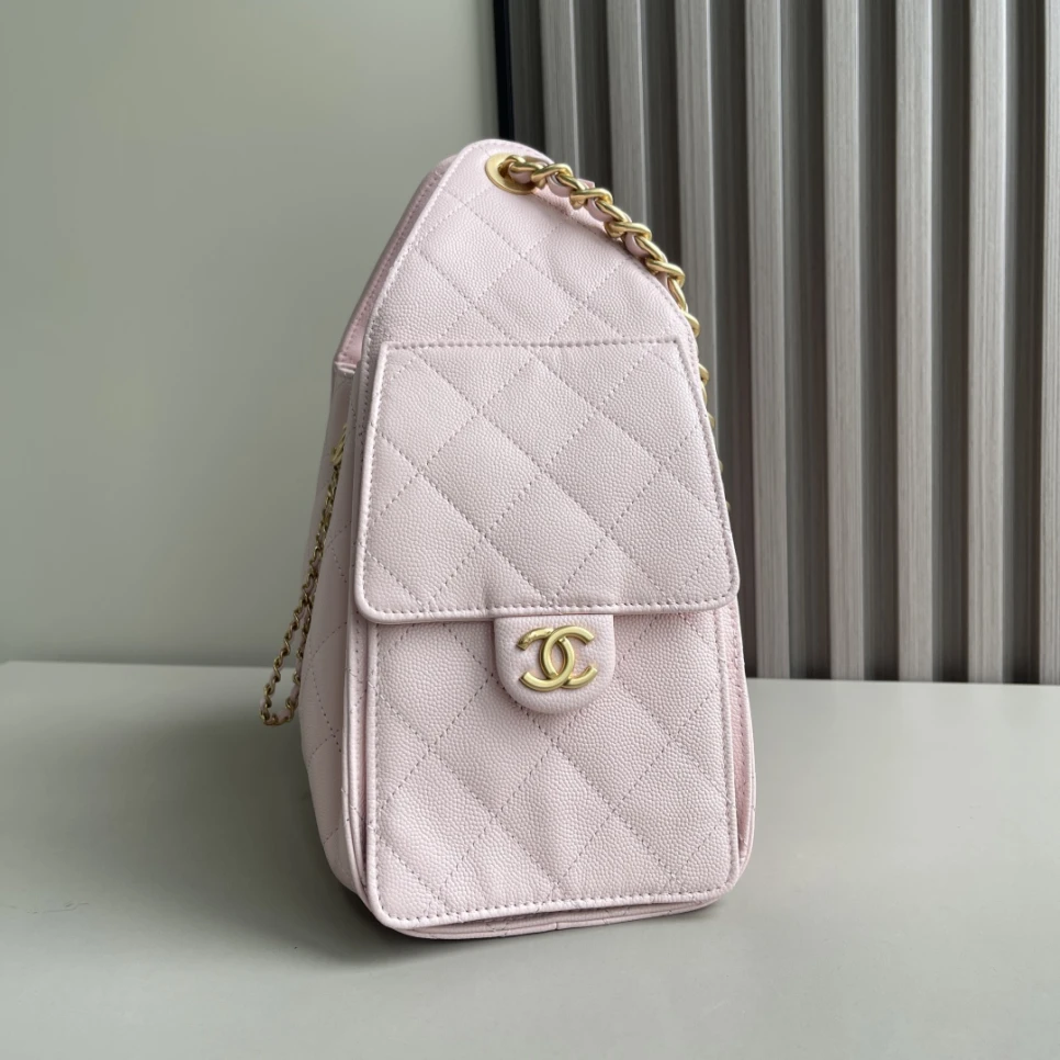 chanel-25-handbag-grained-calfskin-gold-tone-metal-pink thumbnail 6