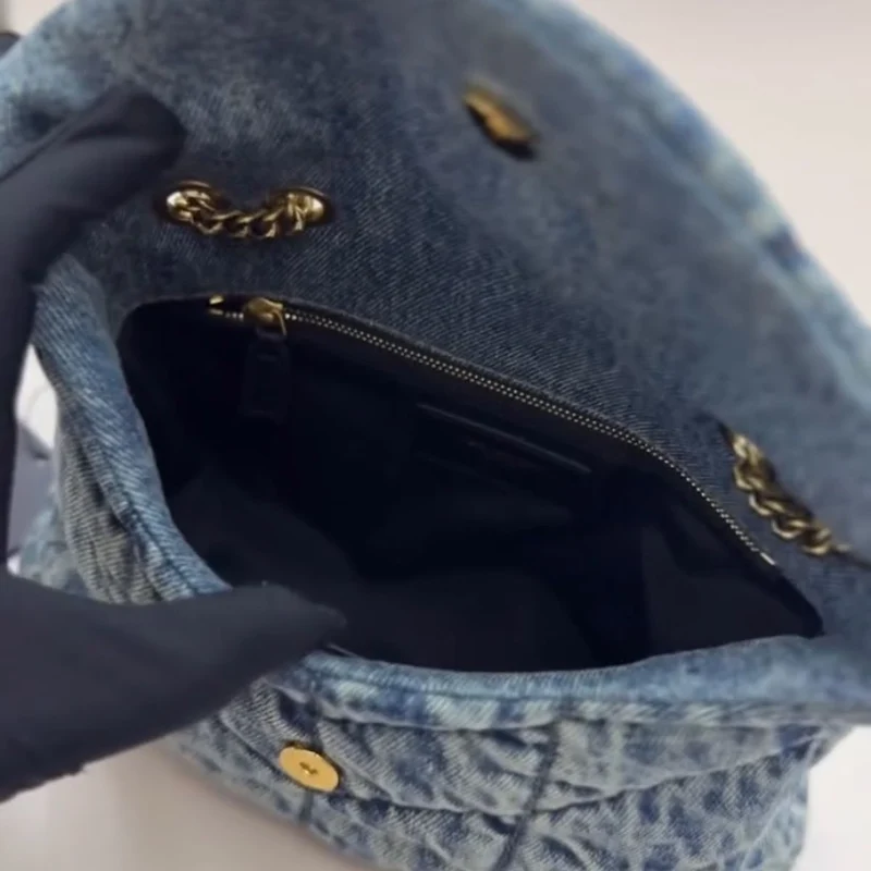 saint-laurent-loulou-puffer-bag-made-of-quilted-vintage-denim thumbnail 8