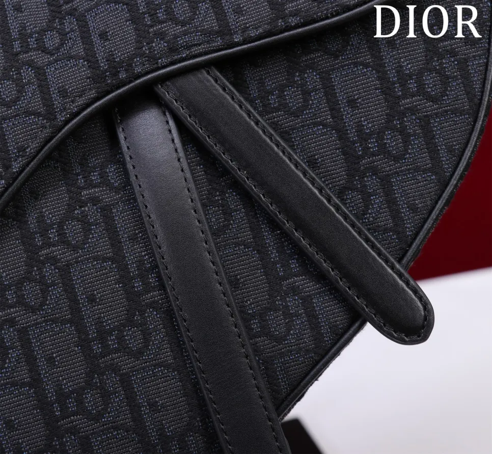 dior-saddle-handbag-oblique-jacquard-black thumbnail 9